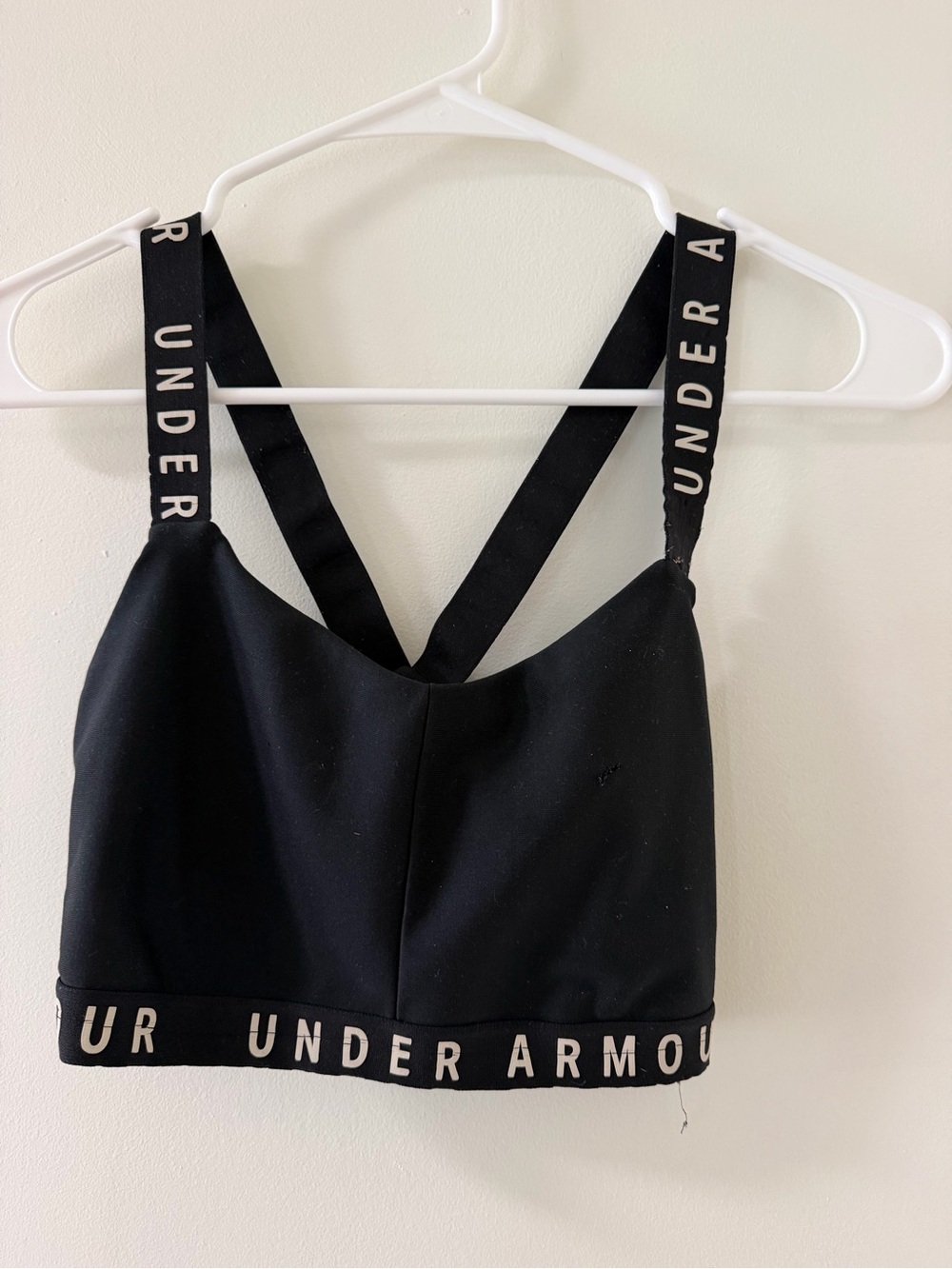 Under Armour Black Logo Elastic Sports Bralette